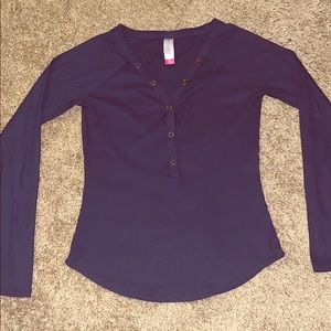 Navy blue button down